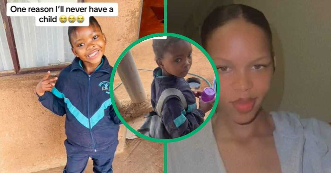 TikTok video of kid dirty from school TikTok video of kid dirty from school