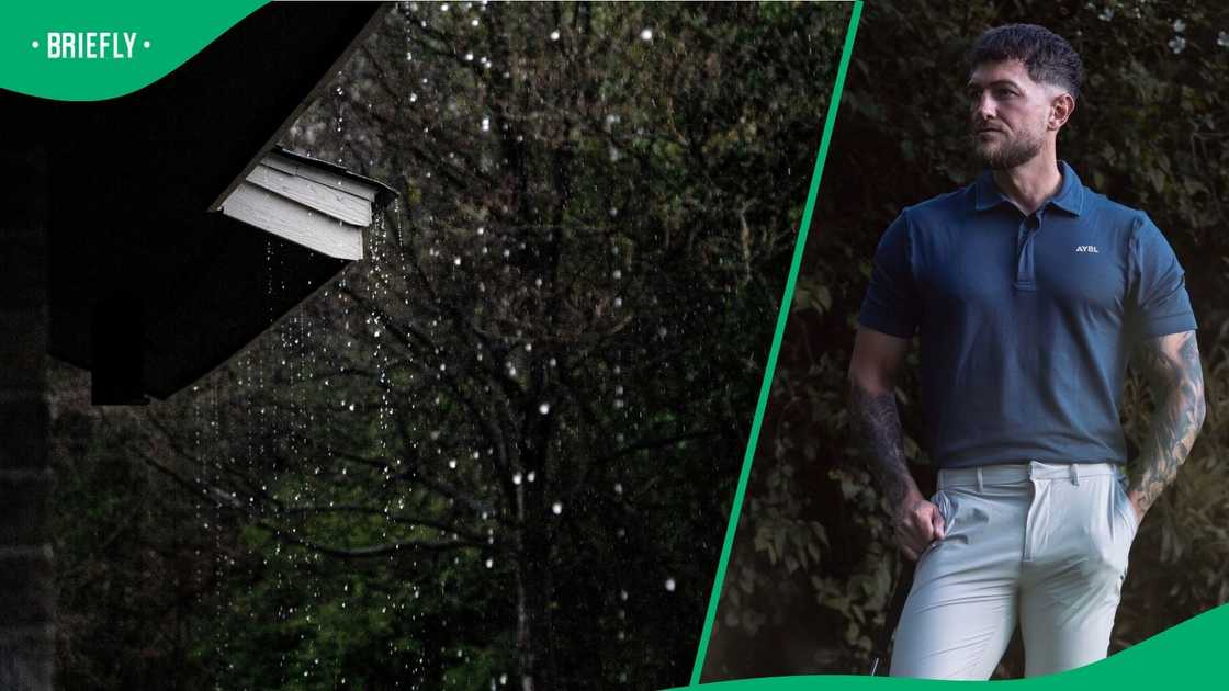 A British man found South Africa's rain intriguing.