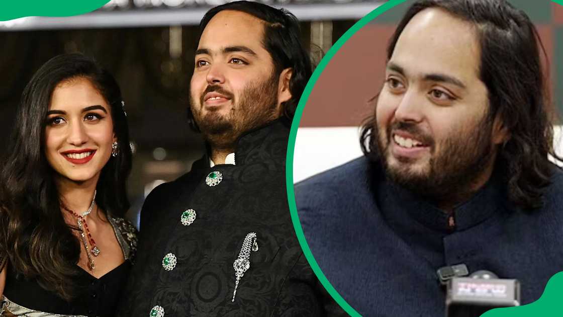 Anant Ambani and the wife at an event