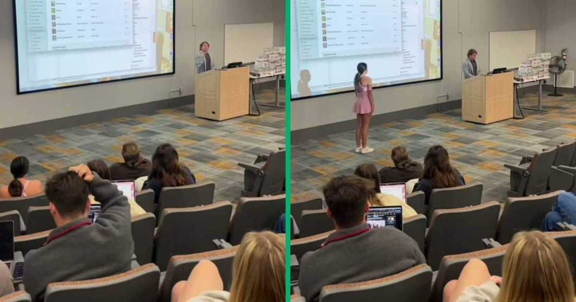 A TikTok video shows a lecturer asking his students if they would like to dance or write an essay. A TikTok video shows a lecturer asking his students if they would like to dance or write an essay.