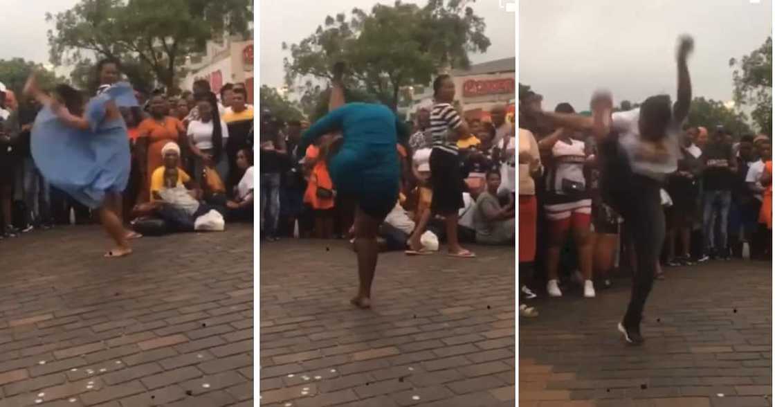 A handful of ladies busted traditional dance moves.