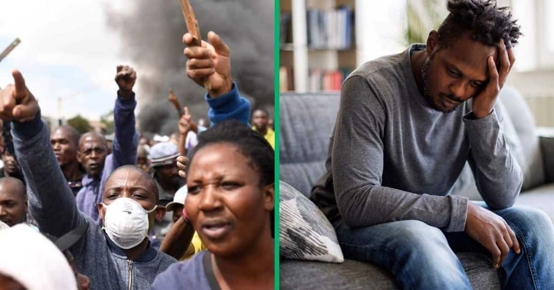 Members of the Tokoza community in Ekruhuleni protested the return of a teacher arrested for drug possession Members of the Tokoza community in Ekruhuleni protested the return of a teacher arrested for drug possession