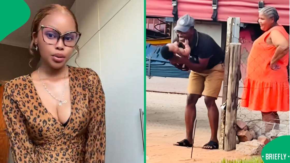 The family gathered in Upington for the holidays, allowing the hardworking driver to finally hold his granddaughter