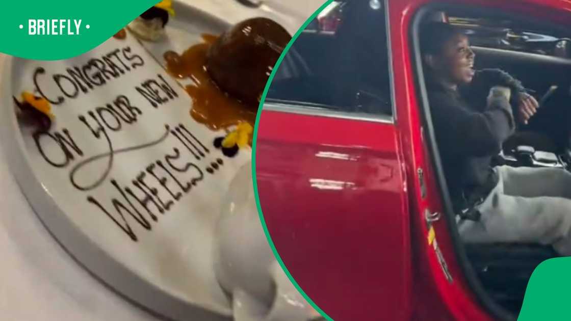 Her parents took her to a restaurant to celebrate after receiving her gift. Her parents took her to a restaurant to celebrate after receiving her gift.