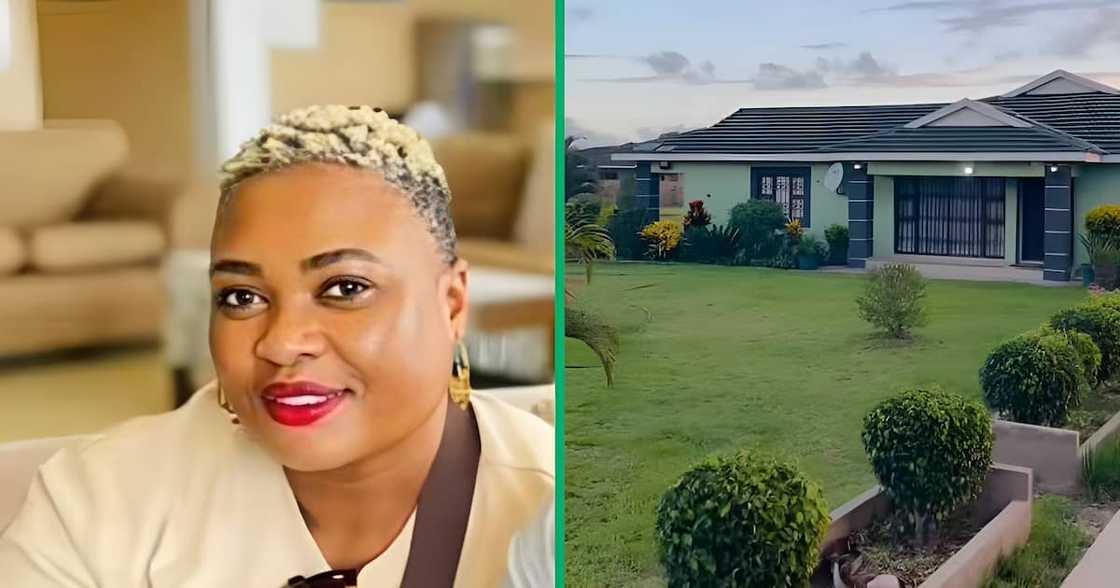 A TikTok video shows a young woman unveiling her stunning home. A TikTok video shows a young woman unveiling her stunning home.