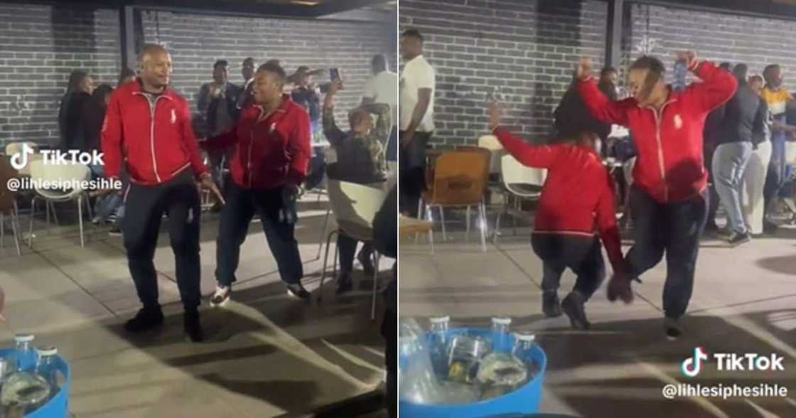 Mzansi couple dances together at groove