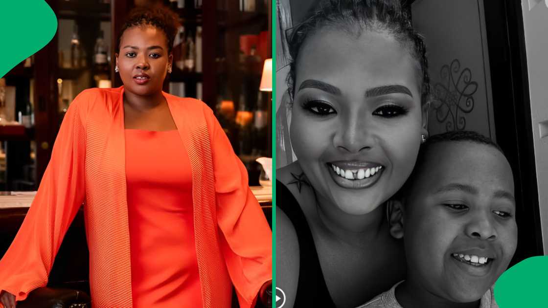 Anele and her son on 'Ready, Steady,
Cook.' Anele and her son on 'Ready, Steady,
Cook.'
