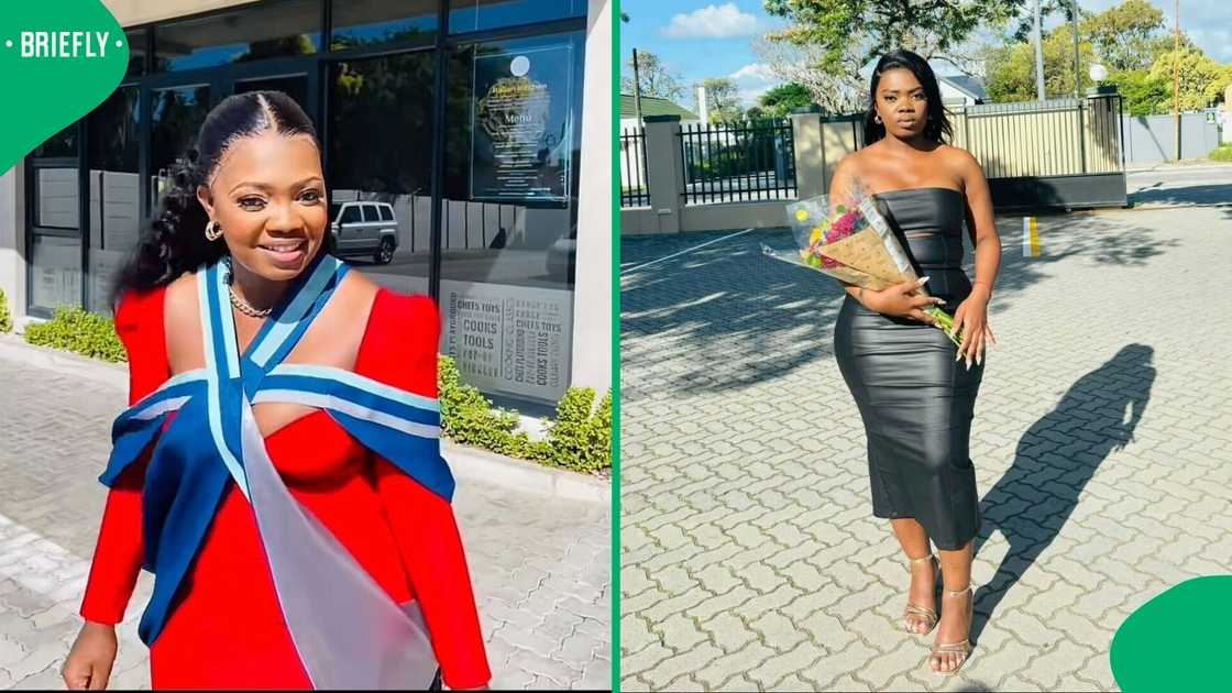 A woman celebrated being a four-time graduate with triple cum laude. A woman celebrated being a four-time graduate with triple cum laude.