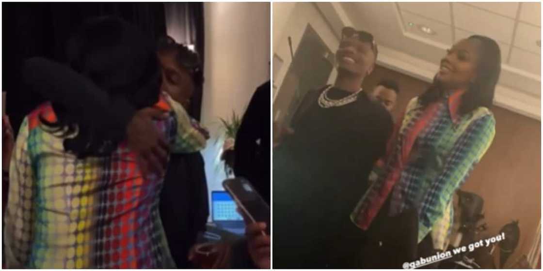 Hollywood's Gabrielle Union hangs out with Wizkid. Hollywood's Gabrielle Union hangs out with Wizkid.
