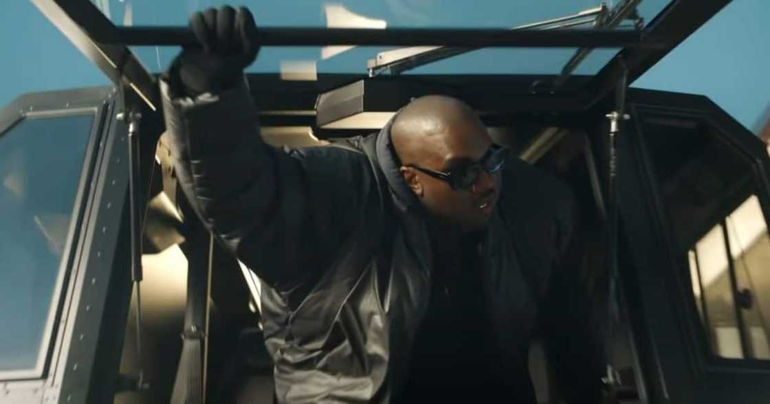 What on earth was Kanye West driving in the Mcdonald's Super Bowl ad What on earth was Kanye West driving in the Mcdonald's Super Bowl ad