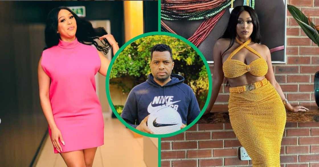 Former sportcaster Minnie Dlamini threw shade on her former lover, Kaizer Chiefs goalkeeper Itumeleng Khune.