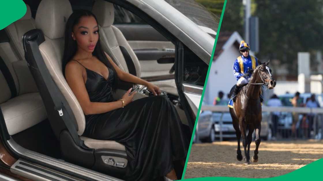 Khanyi Mbau's Durban July appearance shows empty stands Khanyi Mbau's Durban July appearance shows empty stands