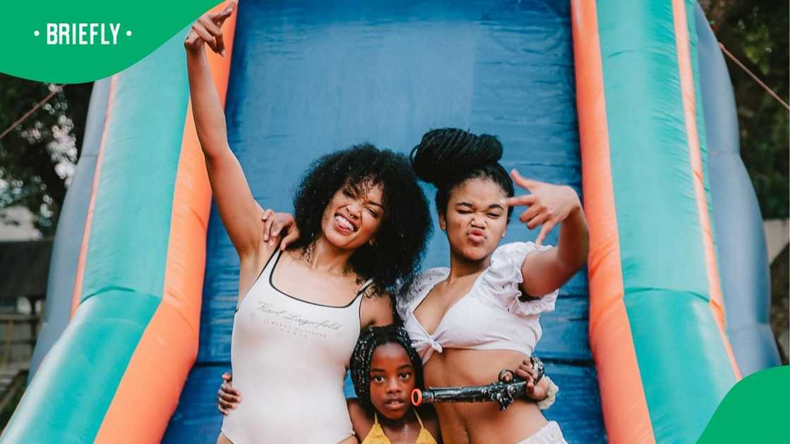 Mzansi actress Pearl Thusi has a special bond with her children. Mzansi actress Pearl Thusi has a special bond with her children.