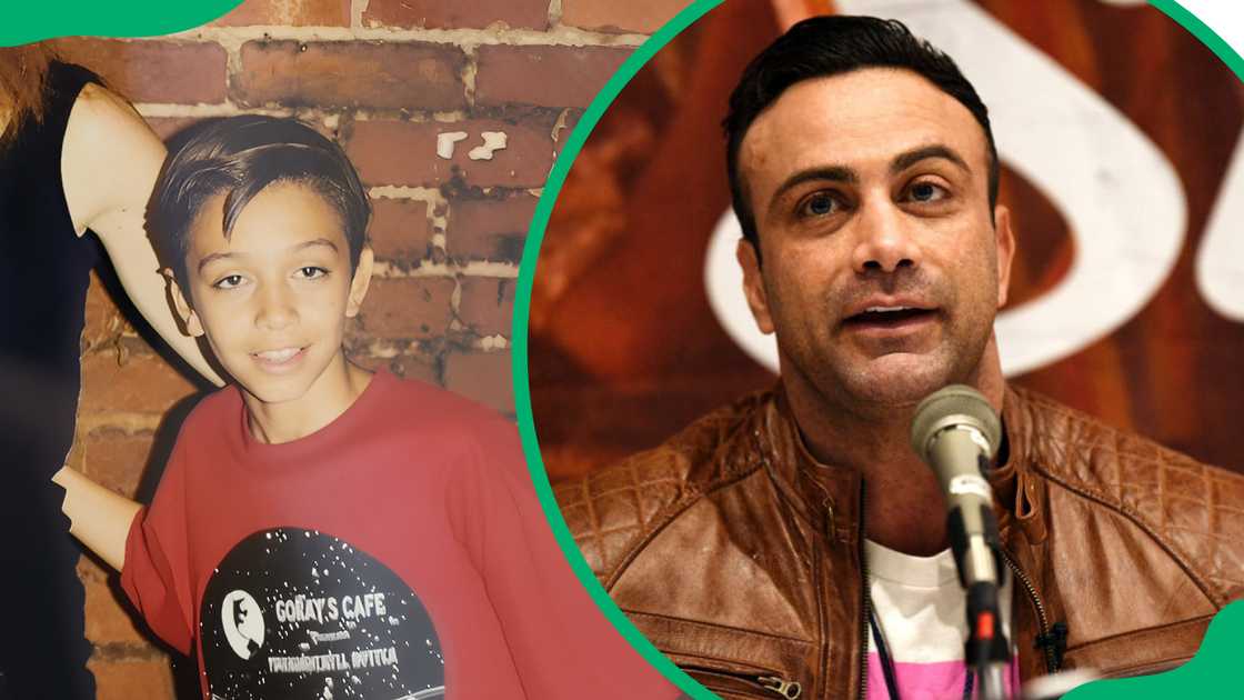 Young Marty York (L). The fitness enthusiast at the Los Angeles Convention Centre in 2021 (R) Young Marty York (L). The fitness enthusiast at the Los Angeles Convention Centre in 2021 (R)