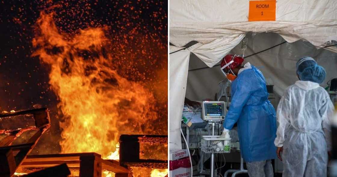 Steve Biko hospital, fire, Pretoria, Wendy house, Covid19 medical waste, Gauteng department of health, investigates Steve Biko hospital, fire, Pretoria, Wendy house, Covid19 medical waste, Gauteng department of health, investigates
