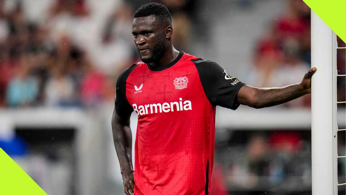 Victor Boniface in action for Leverkusen Victor Boniface in action for Leverkusen