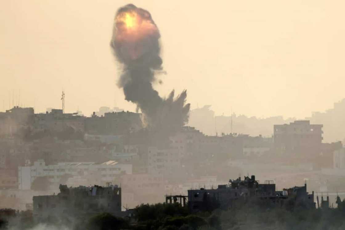 Smoke billows from Israeli bombardment in the north of the Gaza Strip on October 30, 2023 Smoke billows from Israeli bombardment in the north of the Gaza Strip on October 30, 2023