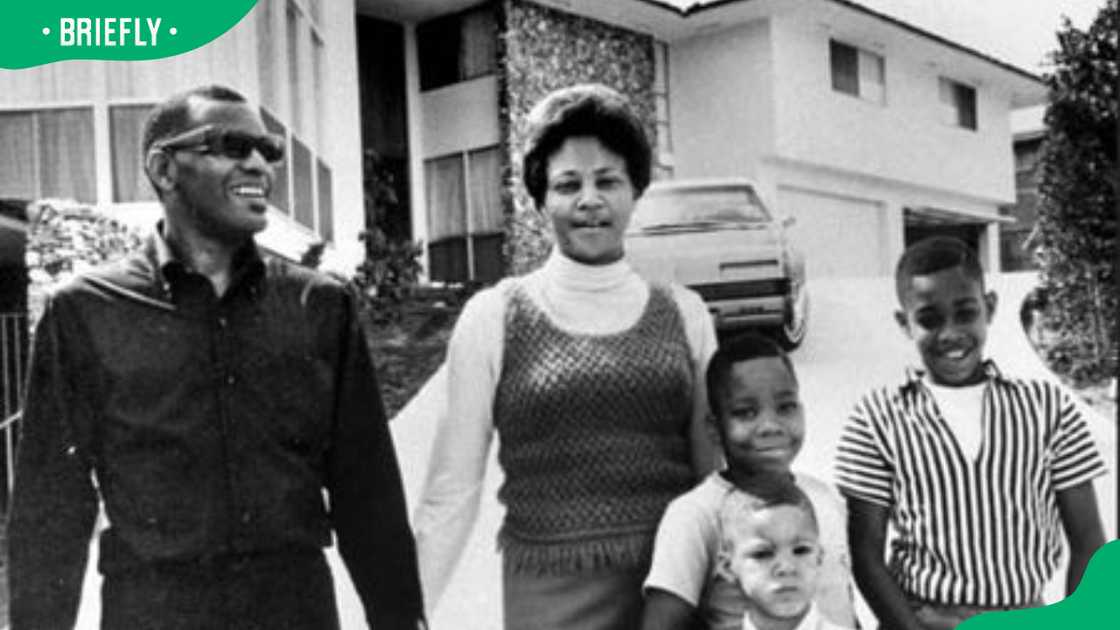 Della Beatrice, Ray Charles and their three kids