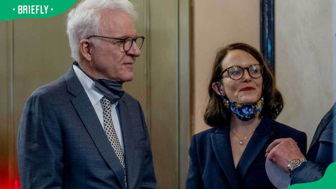 Anne Stringfield and Steve Martin at the Longacre Theatre in 2022 Anne Stringfield and Steve Martin at the Longacre Theatre in 2022