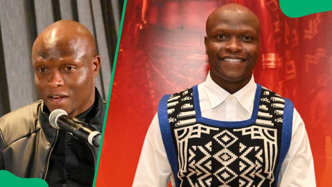 Lekau Sehoana at the Houghton Hotel in 2021 (L). The businessman at the Mall Of Africa in 2022 (R)