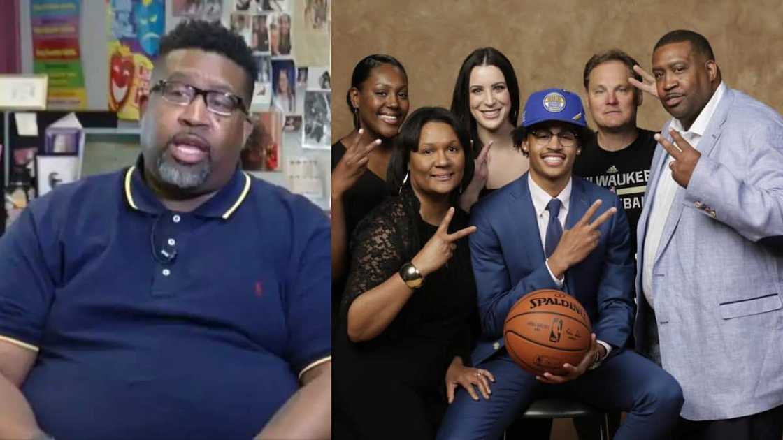 Jordan Poole's family and friends. Jordan Poole's family and friends.