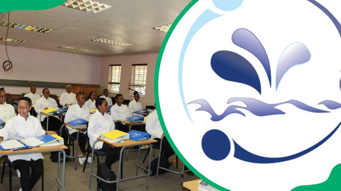 Sedibeng College students and logo Sedibeng College students and logo