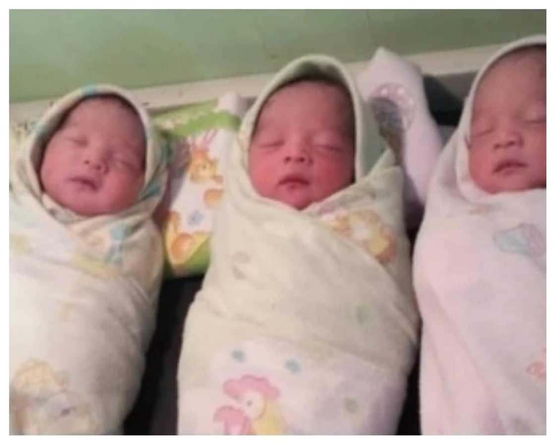 Mother who had triplets in Toyota's back seat names her babies after the car's make