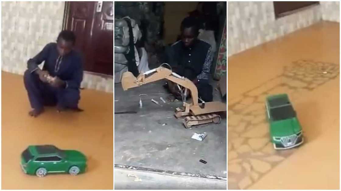 The boy’s toy car looks well made.