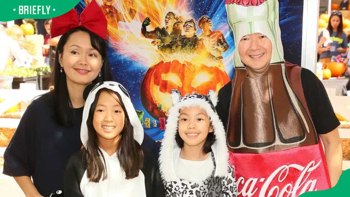 Ken Jeong, his wife and their twins, Alexa and Zooey