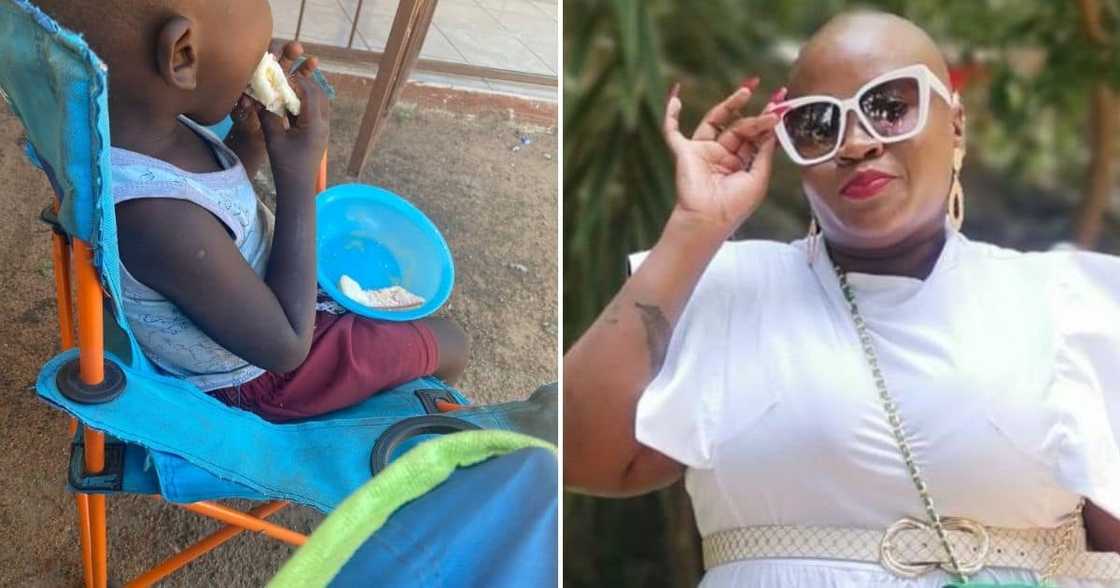 Johannesburg woman shares story and pictures helping hungry child, netizens think she is clout chasing Johannesburg woman shares story and pictures helping hungry child, netizens think she is clout chasing
