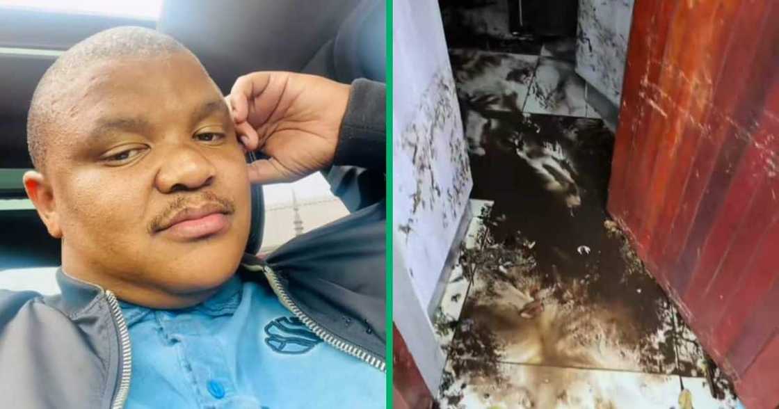 A man took to TikTok to show off his home damaged by the flood. A man took to TikTok to show off his home damaged by the flood.