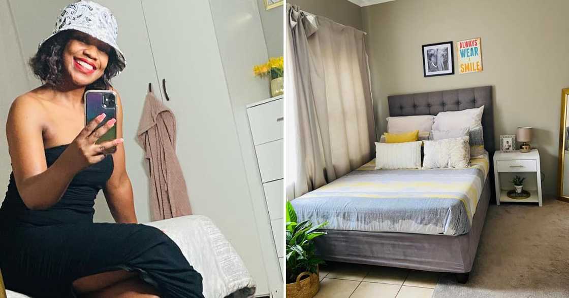 The mom is proud of her bedroom The mom is proud of her bedroom