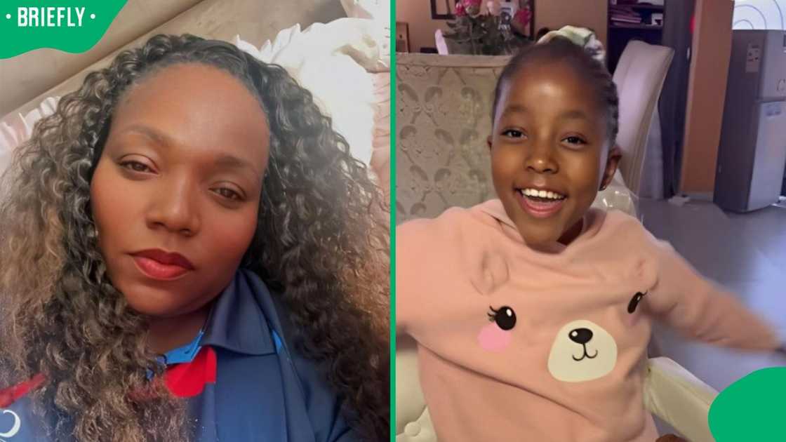 A mother helped her child with her Afrikaans oral.