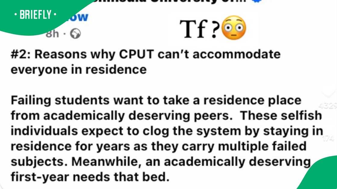 Students appalled by CPUT's Facebook posts Students appalled by CPUT's Facebook posts