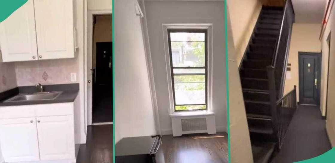 Man shows room that costs N1.7 million in New York City. Man shows room that costs N1.7 million in New York City.