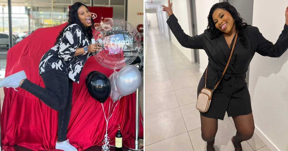 A Limpopo lady is thrilled about buying a new car, becoming SAICA certified and obtaining a job promotion A Limpopo lady is thrilled about buying a new car, becoming SAICA certified and obtaining a job promotion