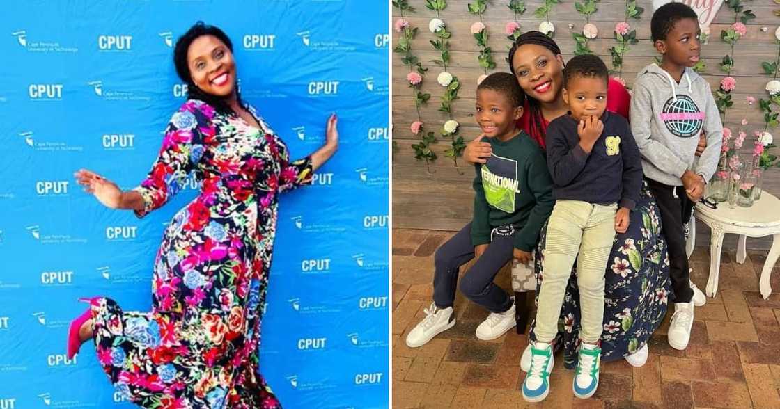 The mom of three boys is also a CPUT academic, lecturer and holds a PhD from UCT which she obtained in 2022 The mom of three boys is also a CPUT academic, lecturer and holds a PhD from UCT which she obtained in 2022