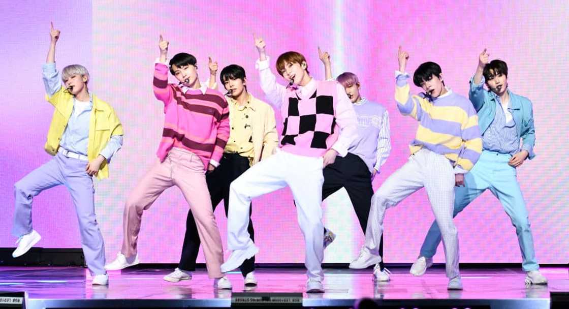 ENHYPEN members on stage ENHYPEN members on stage