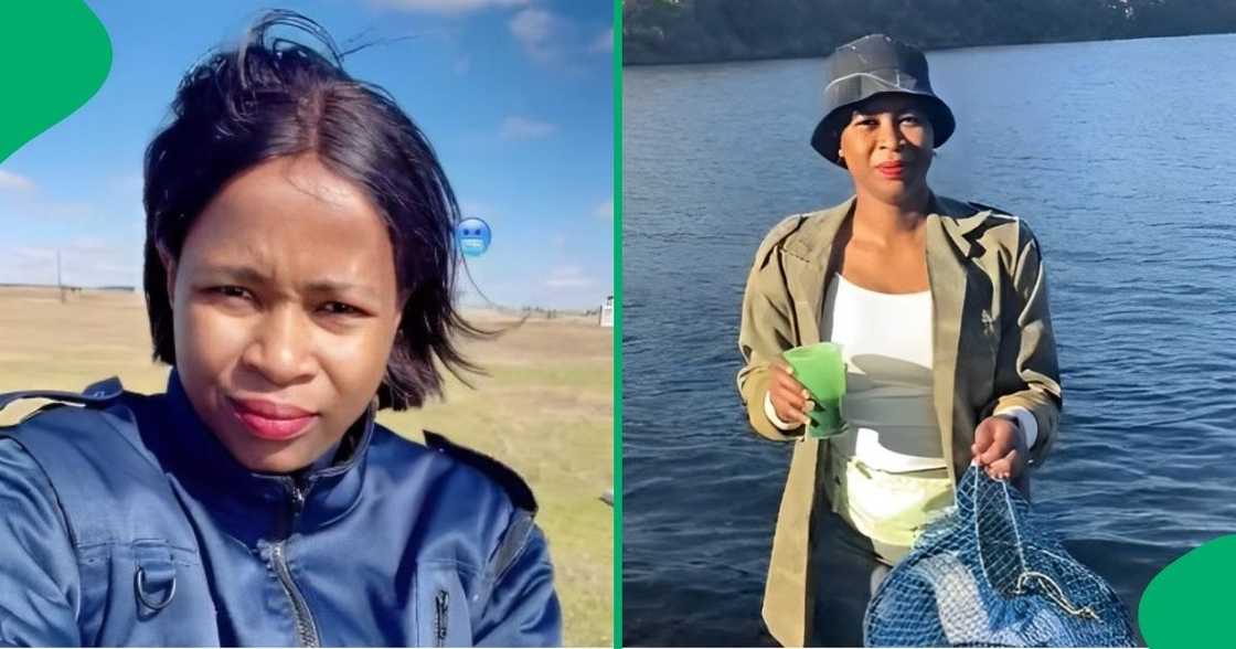 A woman impressed people online with her fishing. A woman impressed people online with her fishing.