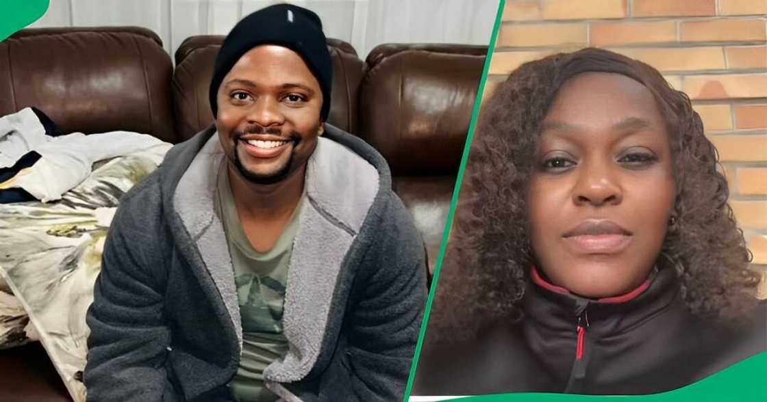 A TikTok video shows a woman pranking her husband. A TikTok video shows a woman pranking her husband.