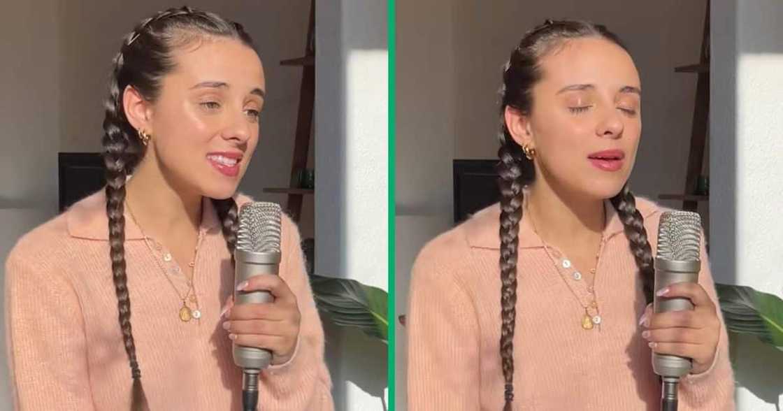 A French vocalist performed an amapiano song A French vocalist performed an amapiano song