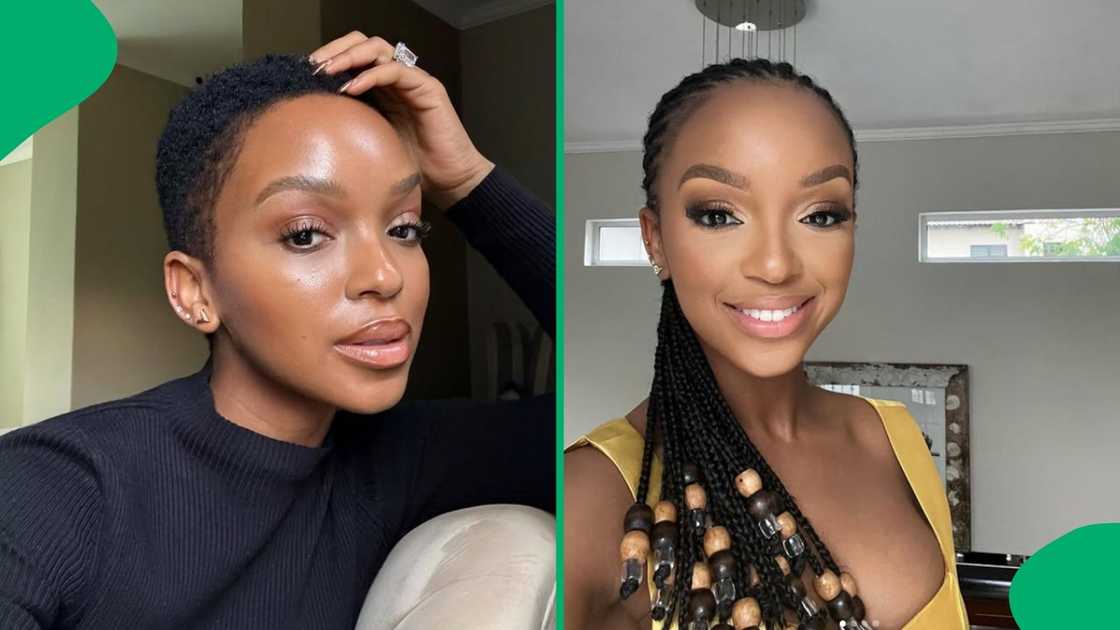 Nandi Madida posted a throwback photo from her younger self.