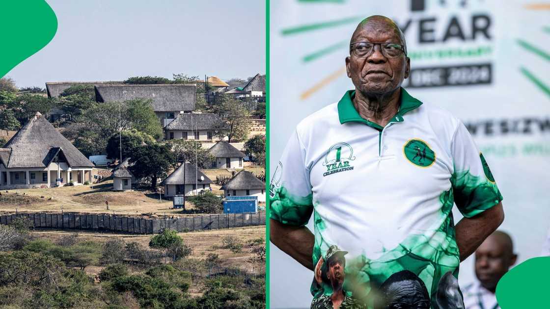 Members of the MK Party allegedly protested outside Nkandla. Members of the MK Party allegedly protested outside Nkandla.