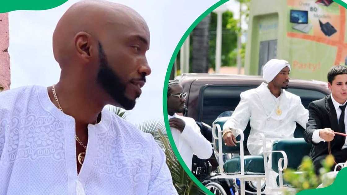 King Yahweh in white ensemble King Yahweh in white ensemble