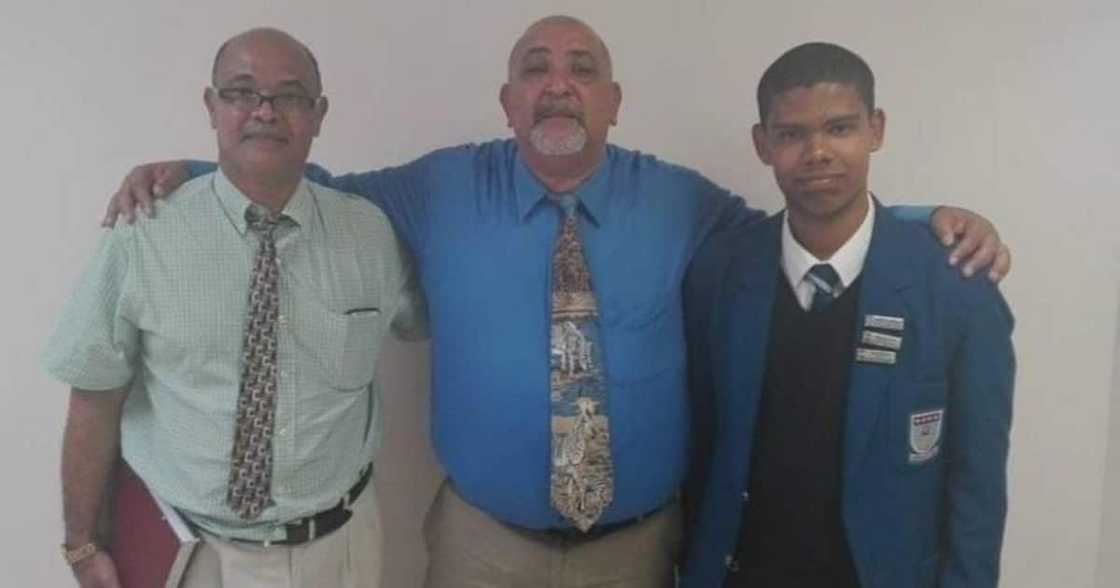 Man and the boy her sponsoured through university Man and the boy her sponsoured through university