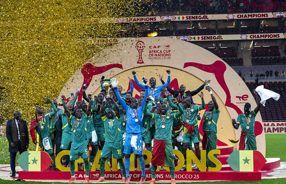 Senegal players celebrating after the AFCON 2025 final Senegal players celebrating after the AFCON 2025 final