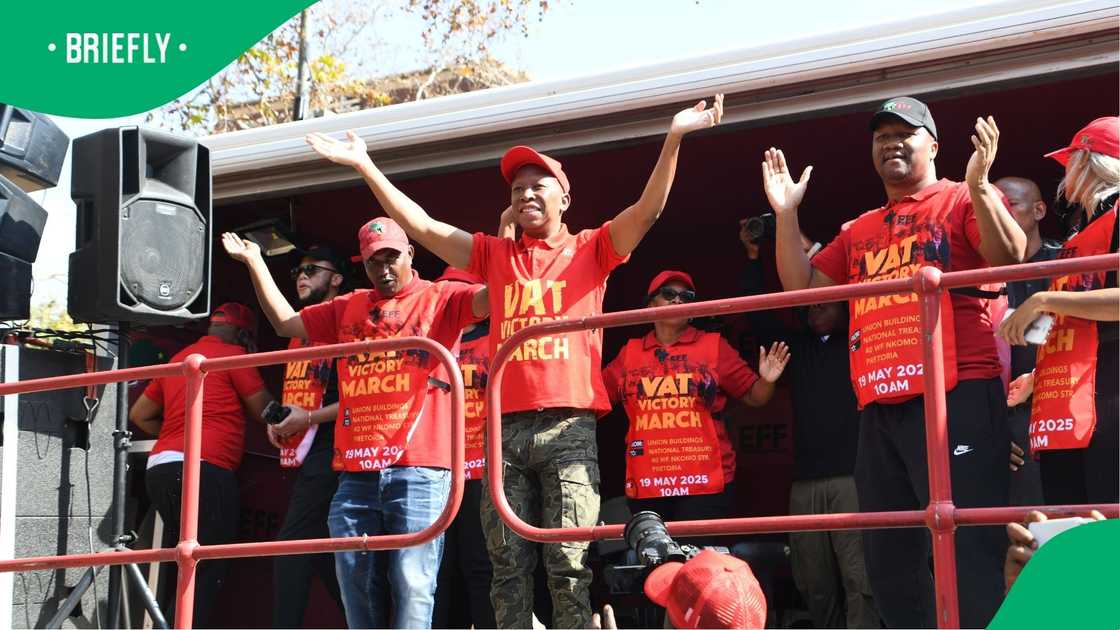 EFF members celebrated the ruling in favour of its president EFF members celebrated the ruling in favour of its president