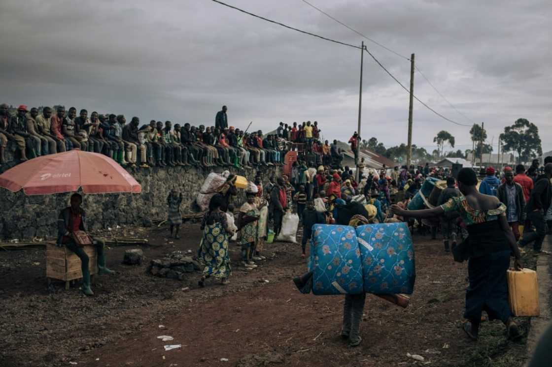 Thousands of people have fled to Goma from the advancing M23 Thousands of people have fled to Goma from the advancing M23