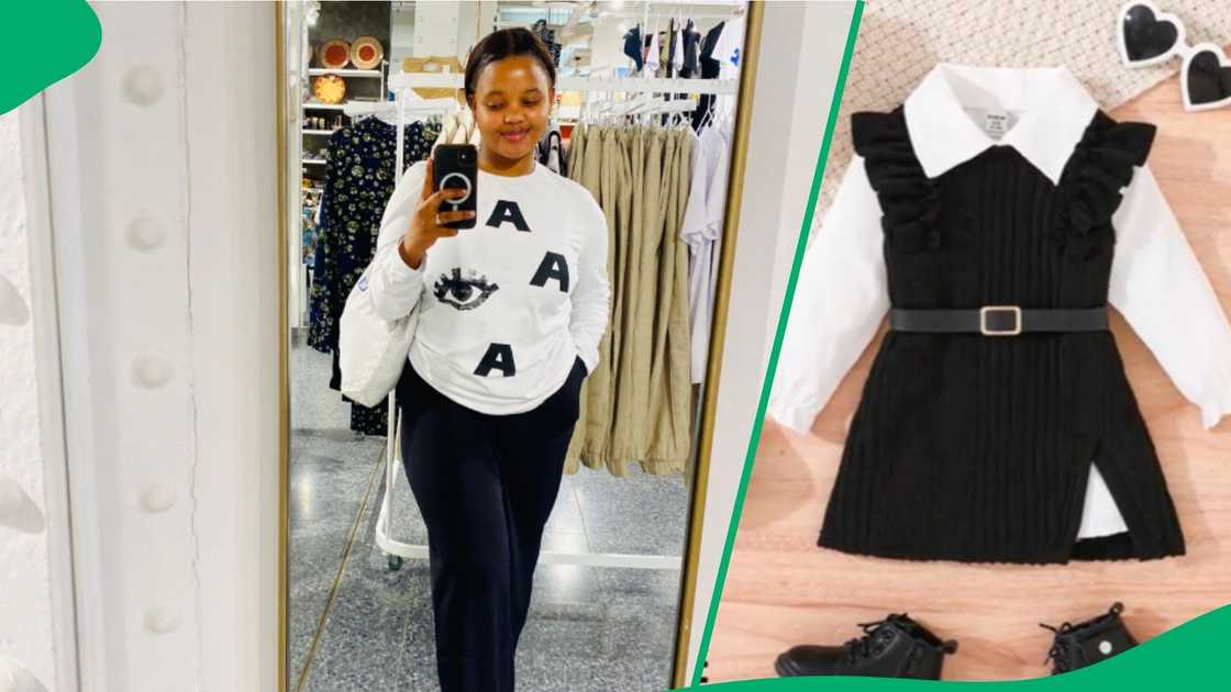 A TikTok user had Mzansi peeps in stitches after showing her daughter wearing a dress bought from Shein