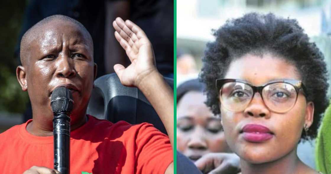 Julius Malema and Sibongile Mani Julius Malema and Sibongile Mani